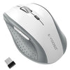 TERPORT F11 Mouse Inalambrico Ergonomico 4800 Dpi Con Receptor Usb, 6 Botones Con Avance Y Retroceso, Mouse Para Computadoras Pc Laptops Win/mac Hasta 18 Mese, Color Blanco Y Gris