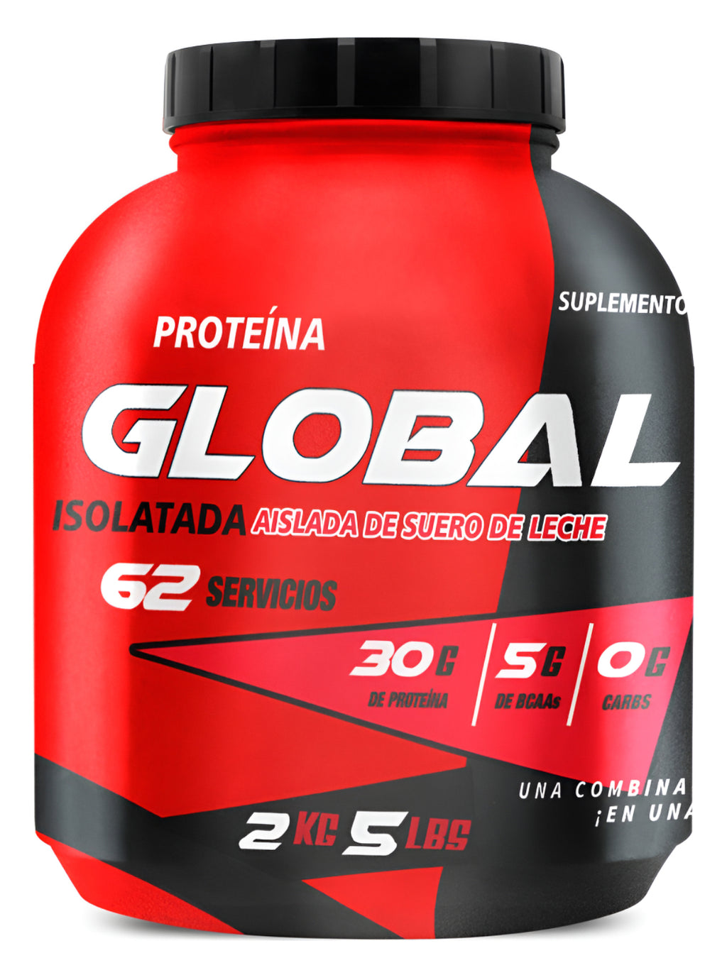Proteina Whey Hidrolizada Isolate Global 2 Kg Sabores Vainilla, Fresa y Chocolate