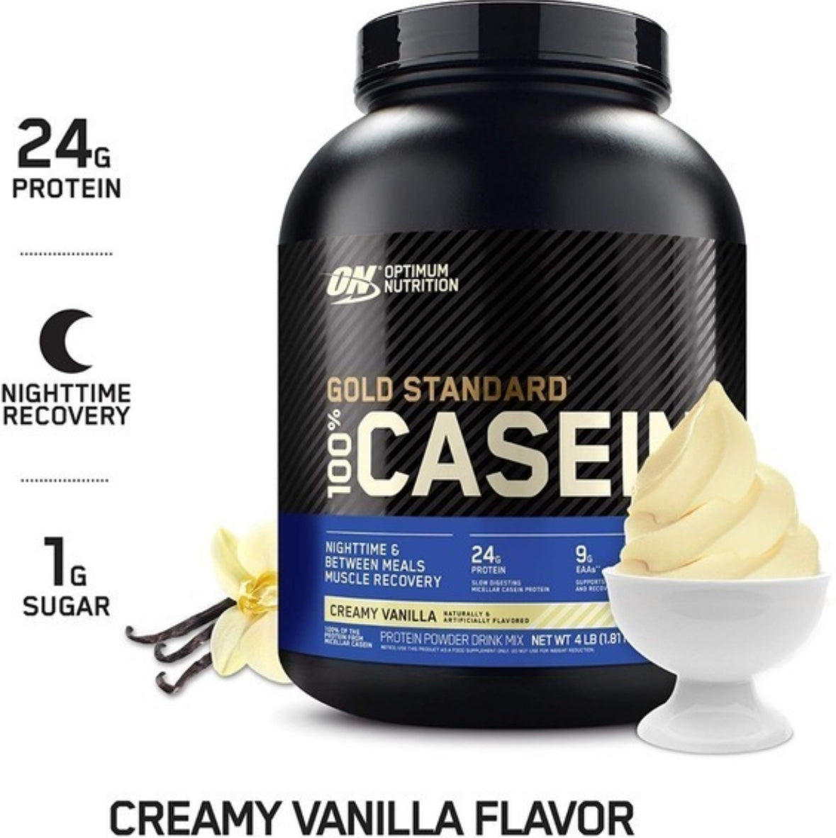 Proteina Optimum Nutrition Gold Standard 100% Casein 4 Lbs