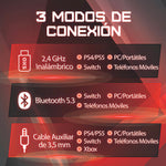 Audífonos Gamer Para Inalámbricos Diademas con Micrófono De Cancelación De Ruido Sonido Envolvente Virtual 7.1, 2.4g De Baja Latencia Con Conector Usb Y Type-c, Bluetooth 5.3 Para Pc Oxs G2 Blanco