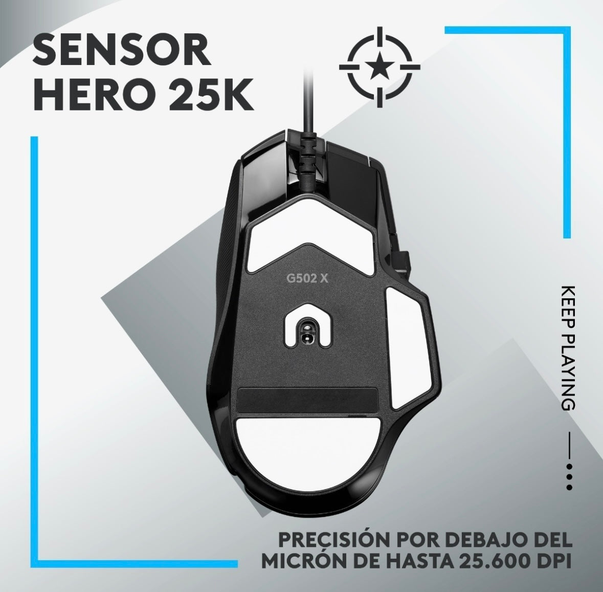 Mouse Logitech G502 X Óptico Para Juegos Color Negro