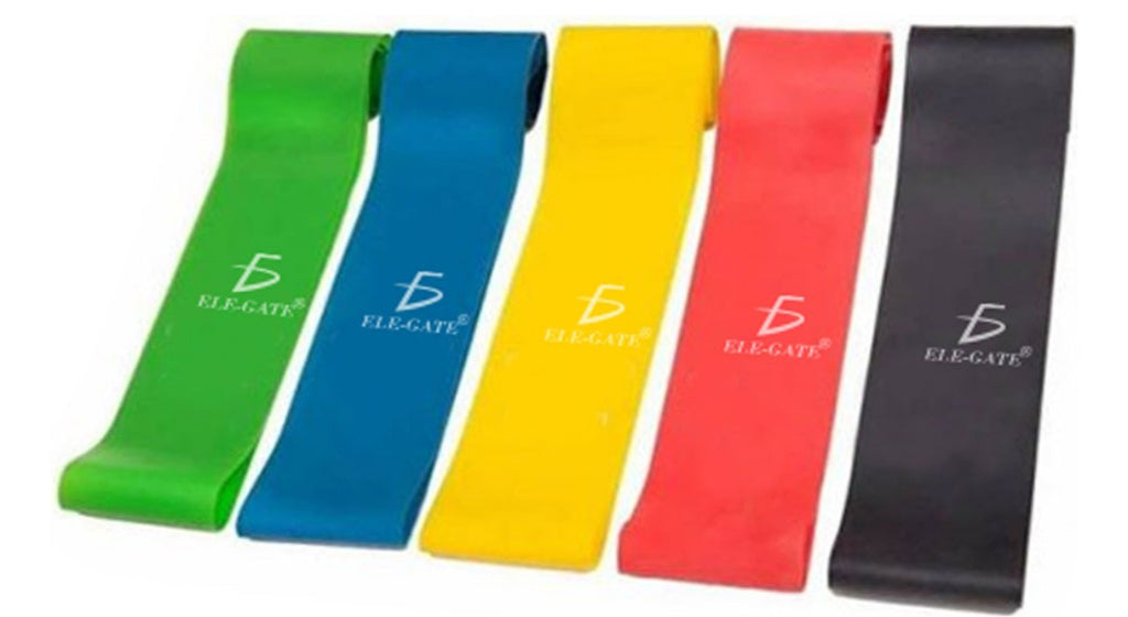 Kit De 5 Bandas Ligas De Resistencia Piernas Ejercicio Yoga Ele-Gate