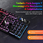KUIIYER Teclado Mecánico Para Juegos, E310 Teclado Gamer con Cable, Retroiluminación LED RGB, Ideal para Juego y Trabajo para PC Windows 7, 8, 10 o Mac OS (negro)