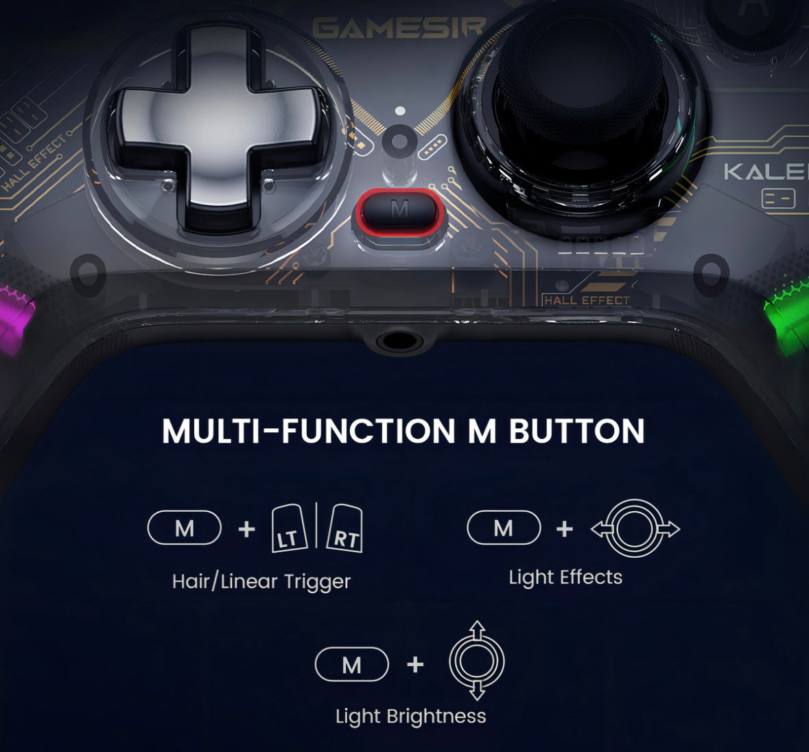 GameSir Kaleid Mando con cable y efecto Hall Compatible con Xbox X|S