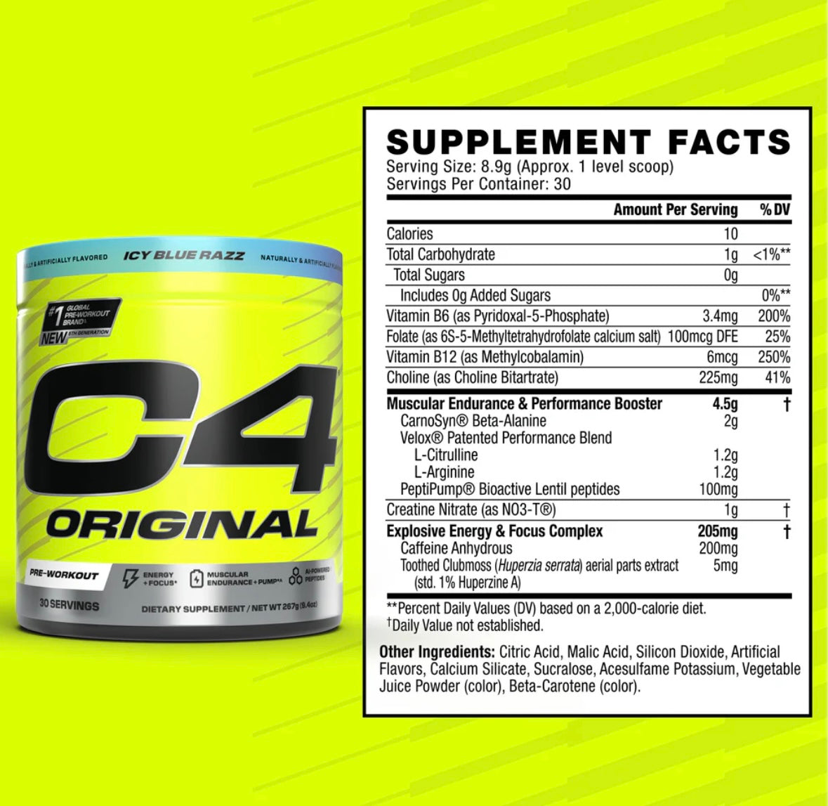 Suplemento en polvo Cellucor Aminoácido sabor icy blue razz x 180g