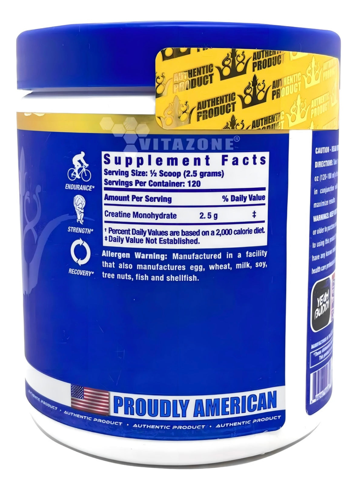 Ronnie Coleman Creatina XS Unflavoured Powder 120 Servicios