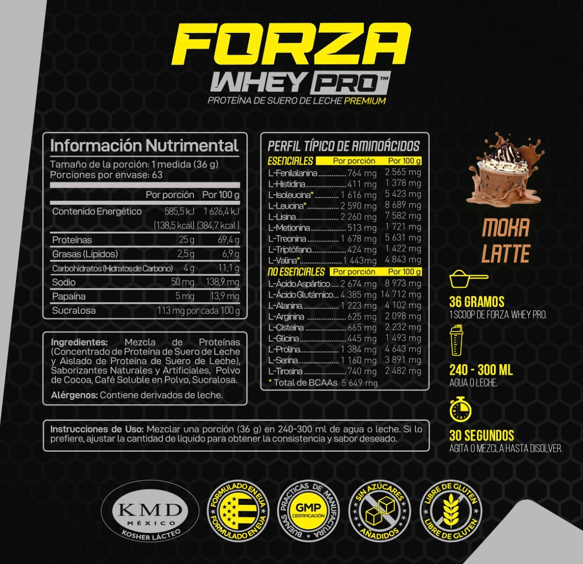 Forzagen Proteína Forzawhey-pro 5lb | 100% Whey Protein Sabor Mocca Latte
