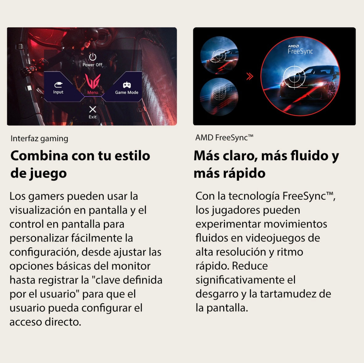 Monitor Gamer LG con pantalla de 24" 180Hz y resolución Full HD