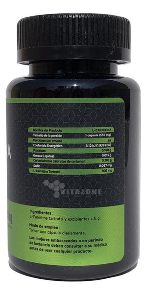L-Carnitina 500 Mg 30 Cápsulas High Power