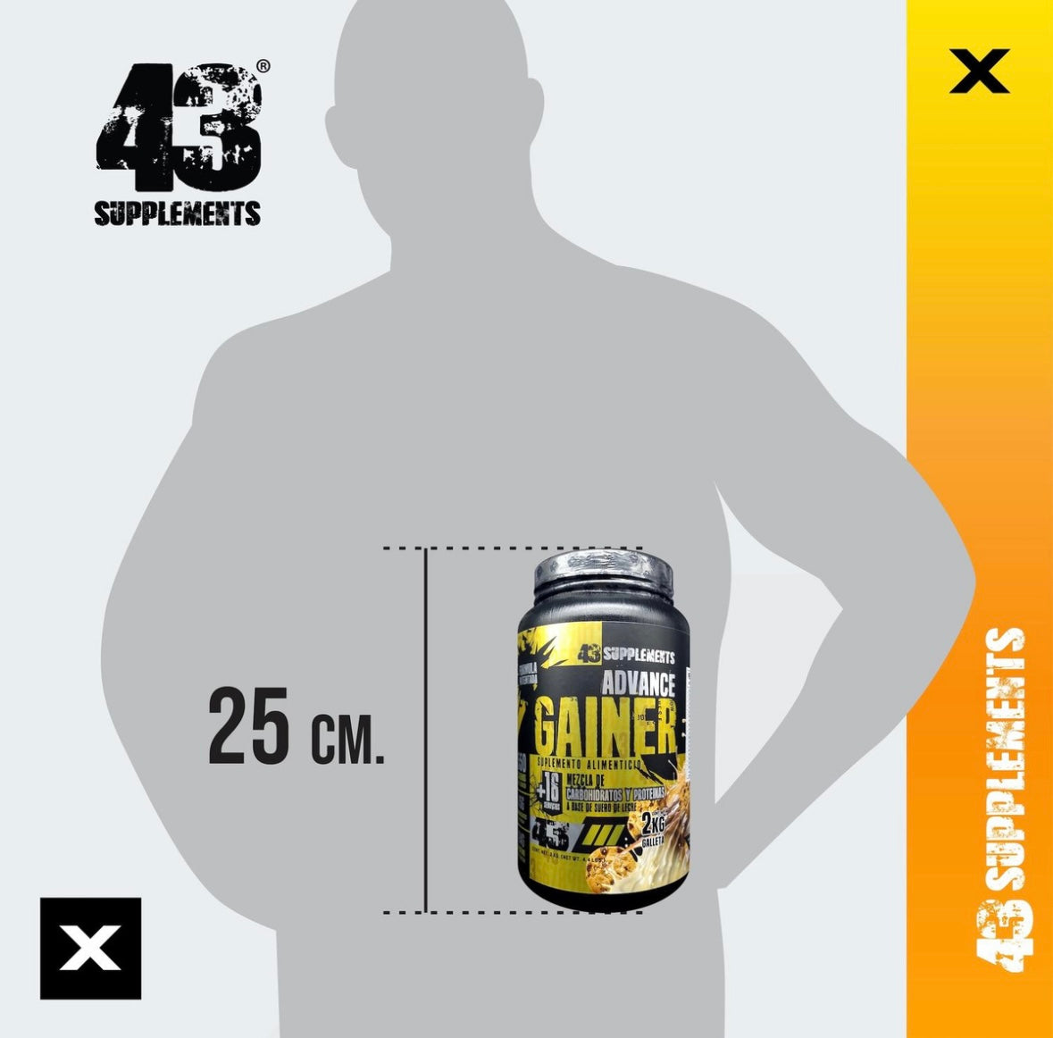 Ganador Advance Gainer Galleta 2 Kg 43 Supplements