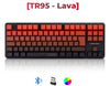 TERPORT TR95-Lava Teclado Mecánico Inalámbrico Gasket Al 80% RGB, BT/2.4G/Cableado, Switch Ultraligero Hotswap, Full-Antighosting, Programable, Español WIN&MAC Compatible-Rojo Degradado, TR95-E242