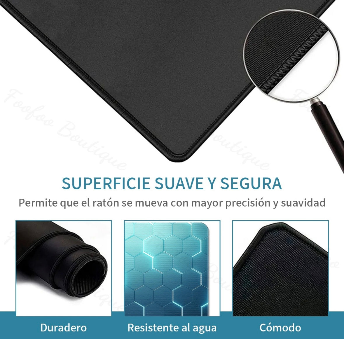 Mouse Pad Gamer Profesional Alfombrilla De Ratón 80x30 Cm Azul Acero