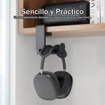 Soporte Giratorio Para Auriculares Gancho Gaming Con Cilp Huo Ji CQ001 Negro