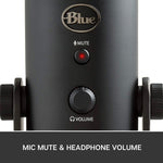 Micrófono Blue Yeti Condensador Omnidireccional color blackout