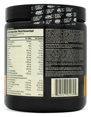 Gold Standard Pre Workout Pre Entrenador Optimum Nutrition Ponche de Frutas 300 Gramos