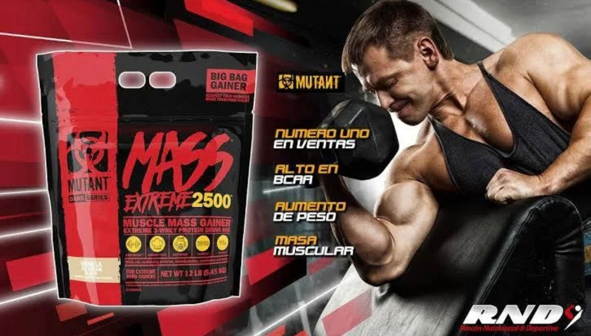 Proteina Mutant Mass Extreme 2500 6 Lbs Ganador De Peso Sabor Triple Chocolate