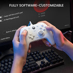 Mando con cable Gamesir G7 HE (compatible con Xbox/PC), equipado con sensor Hall, color: blanco.