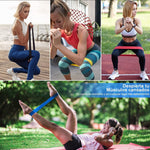 Kit De 5 Bandas Ligas De Resistencia Piernas Ejercicio Yoga Ele-Gate