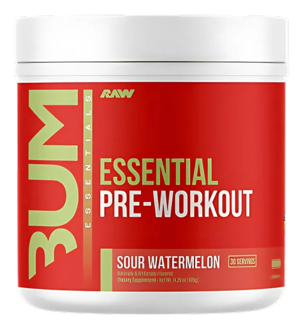 Pre Entreno Cbum Essential Pwo Raw Nutrition 30 Servicios Sabor Sour Watermelon