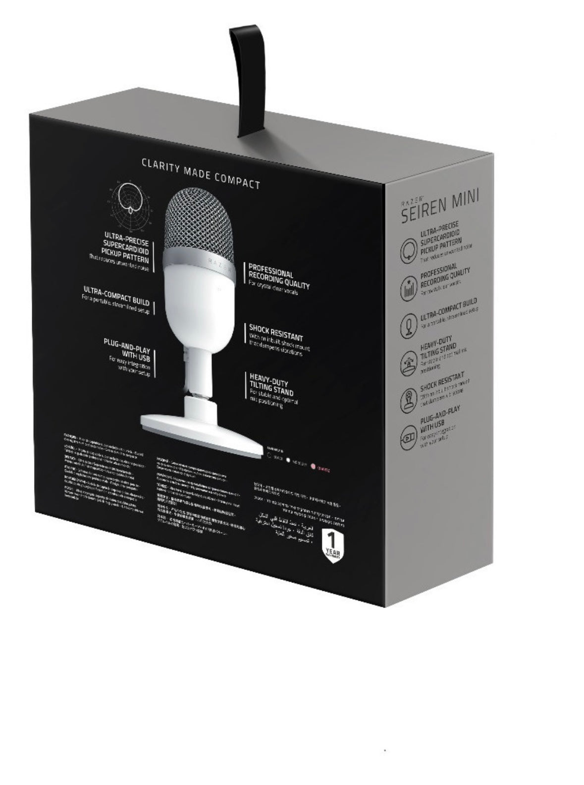 Micrófono Razer Seiren Mini Stream Podcast Color Mercury