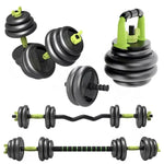 Set gym mancuernas 20kg color verde neón Black Mamut, ¡ENTRENA EN CASA SIN GYM!
