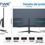 Monitor Gamer Iotwe H24t09p Full Hd 22’’ Ips 100 Hz Hdmi 2.0 Vga Negro Altavoces Integrados De 6w Freesync Hdr