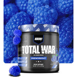 Suplemento En Polvo Redcon1 Total War Pre Entrenador Sabor Blue Raspberry En Bote De 441g