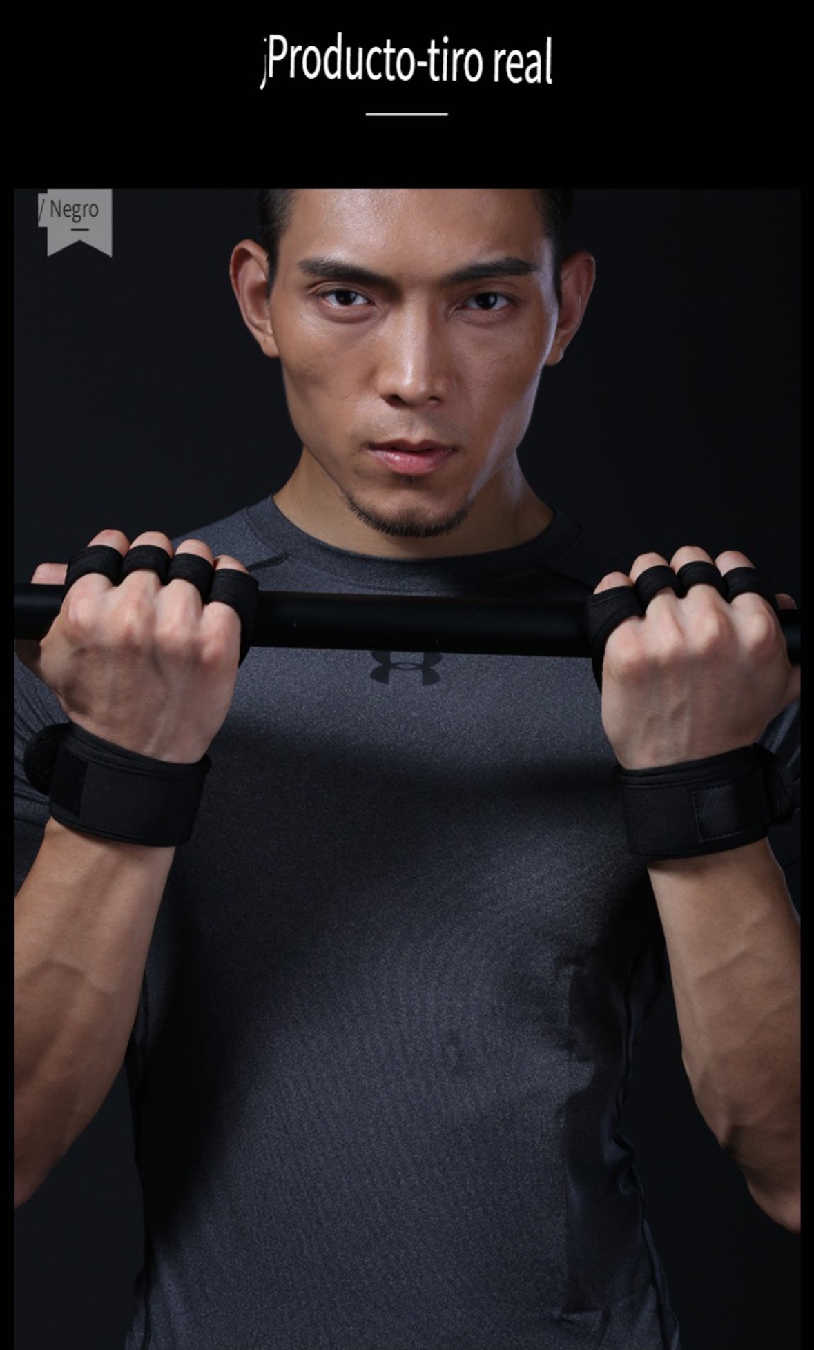 Guantes Para Gym Unisex Deportivos Gimnasio Antideslizantes, color negro
