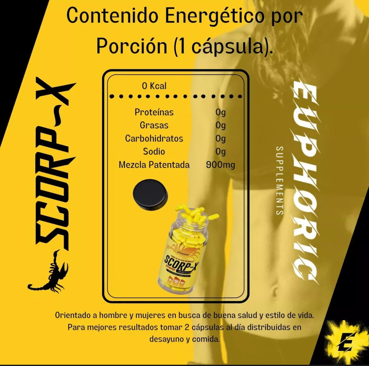 Termogenico Scorp-x Euphoric Quemador De Grasa 100 Cápsulas