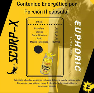 Termogenico Scorp-x Euphoric Quemador De Grasa 100 Cápsulas