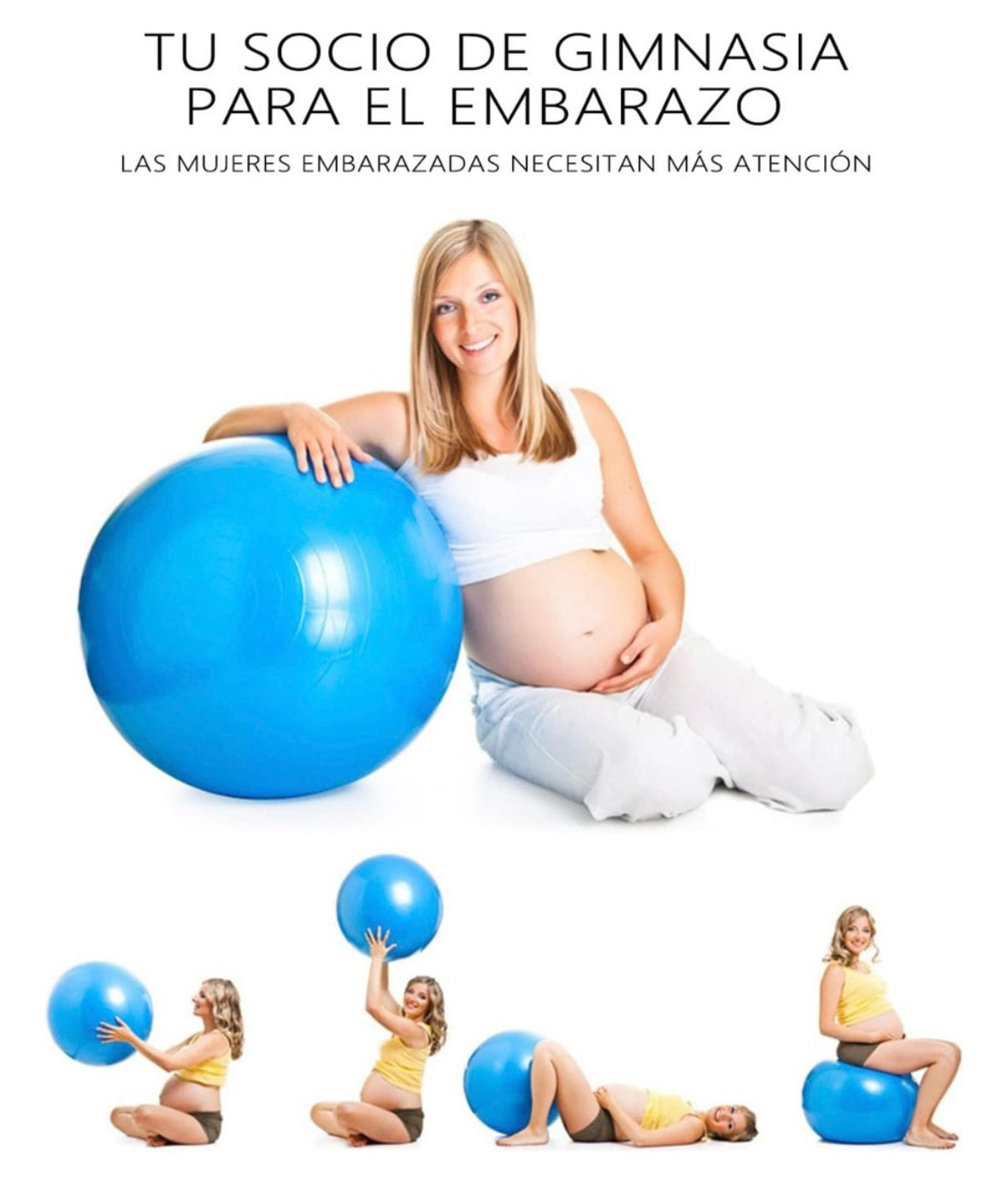Pelota Fitness De Yoga Acondicionamiento 65 Cm Con Bomba Pelota de Ejercicio para Fitness, Ejercicio en Casa, Yoga, Pilates, etc. Adecuada para Hombres y Mujeres Color Azul Yuhuangcheng