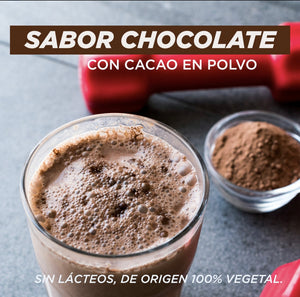 Proteína Vegetal En Polvo | Ayuda en el aumento y recuperación de masa muscular | Aporta creatina, glutamina y Q-ActinCon | Postbióticos añadidos | 675g Sabor Chocolate