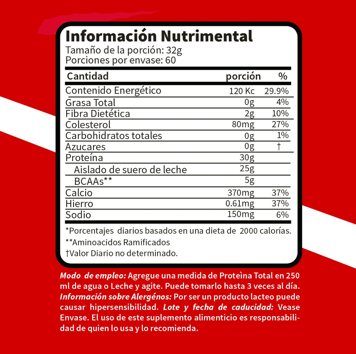 Proteina Whey Hidrolizada Isolate Global 2 Kg Sabores Vainilla, Fresa y Chocolate