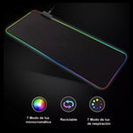 Alfombrilla Ratón Gamer Rgb Luz Led Mousepad 80x30 Mousepad Color Negro Dr Catch