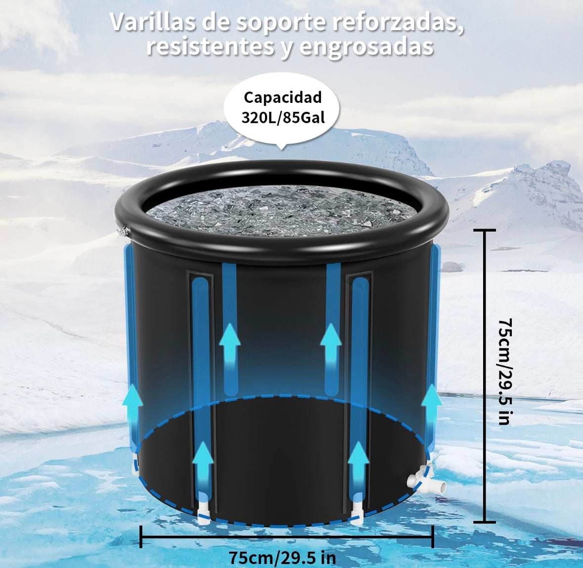 Tina De Recuperación De Terapia De Frío, Baño De Hielo