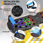 Push Up Board Ejercicio en Casa, Tablero para Lagartijas Portátil Antideslizante Multifuncional Fitness, Soporte 30 en 1 con Conteo de Tiempo Automático,con Ligas de Resistencia.para Fitness