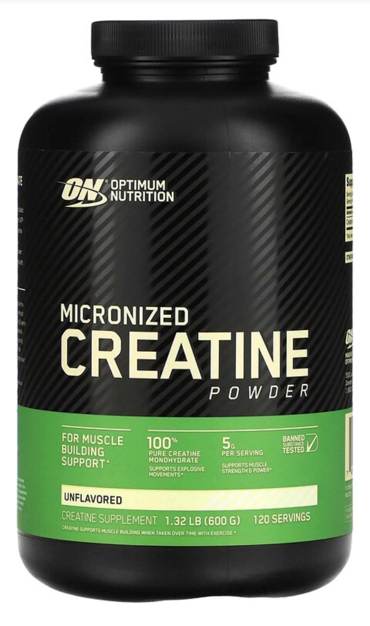 Suplemento en Polvo Optimum Nutrition Micronized Creatine Powder en Pote de 600g