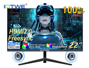 Monitor Gamer Iotwe H24t09p Full Hd 22’’ Ips 100 Hz Hdmi 2.0 Vga Negro Altavoces Integrados De 6w Freesync Hdr