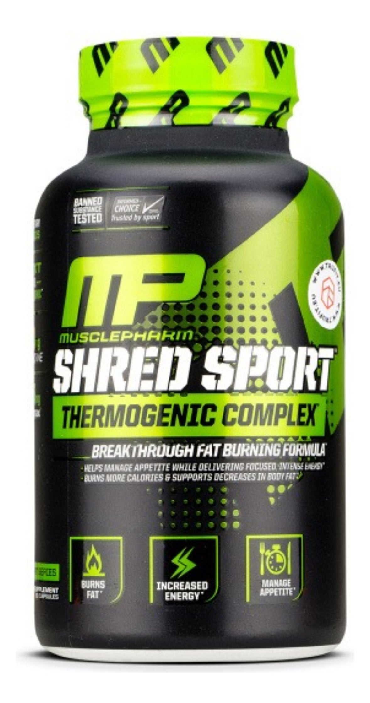 Musclepharm Shred Sport Termogénico Complex 60 Caps 30 Srv Sabor Sin Sabor