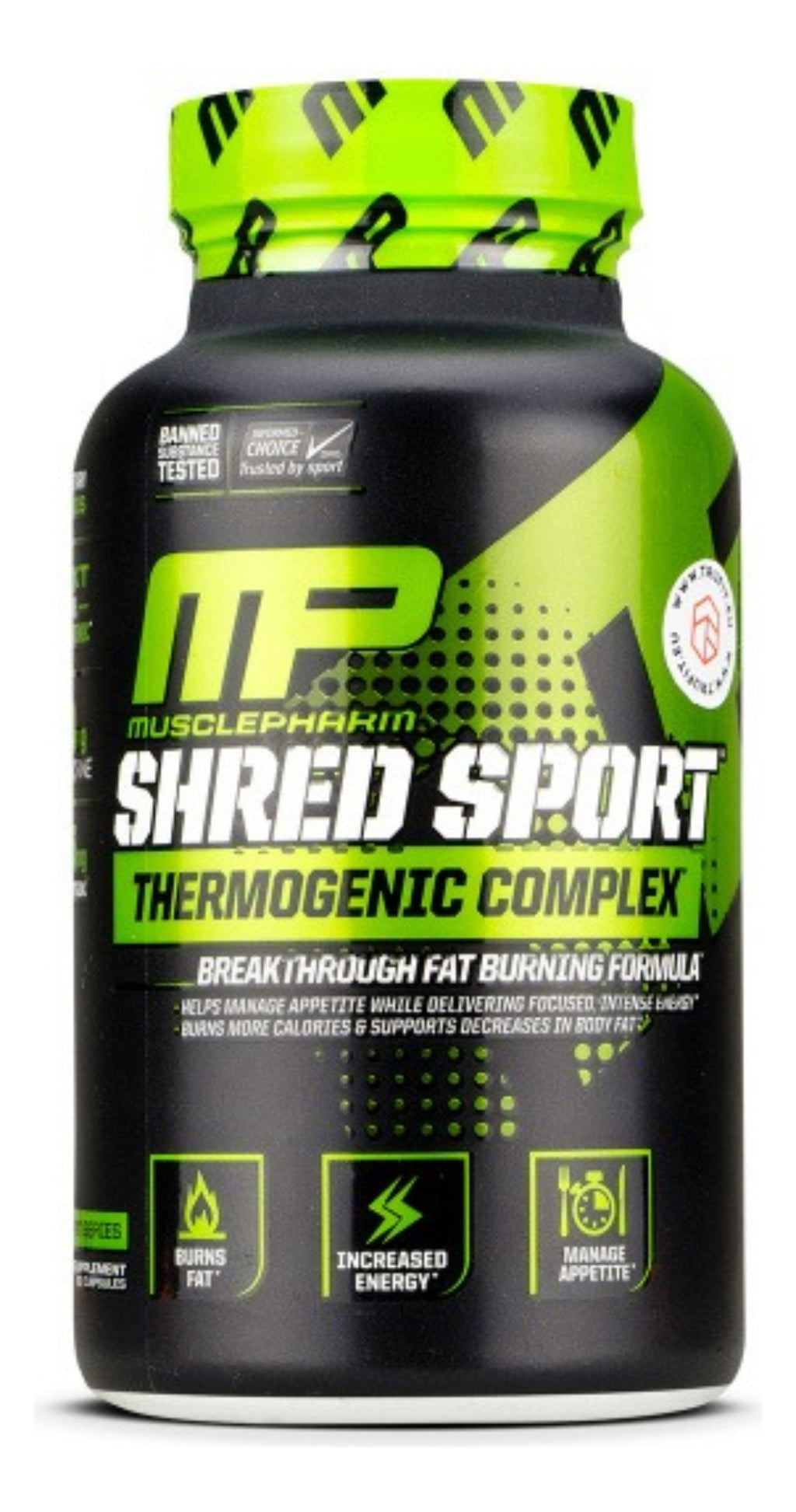 Musclepharm Shred Sport Termogénico Complex 60 Caps 30 Srv Sabor Sin Sabor