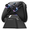 Gamepad Controles Gamer Inalámbrico Machenike G3 V2 Con Carga Base 1000Hz De Retorno Joystick Hall Disparadores Hall Vibración Ajustable 1000Hz De Retorno(Con cable + Receptor USB 2.4Ghz + Bluetooth) color negro