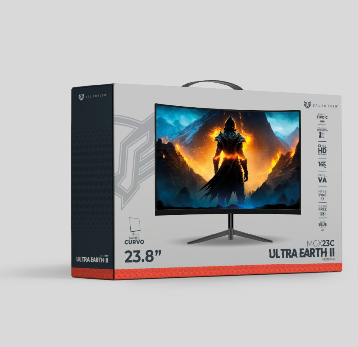 Monitor Gamer Curvo Balam Rush 23.8 Pulgada Mgx23c 165hz 1ms Color Negro