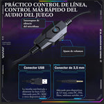 Auriculares profesionales para jugadores Onikuma X31 Rgb negros