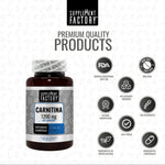 Carnitina 600 Mg, 60 Cápsulas, Calidad Premium Sabor Natural