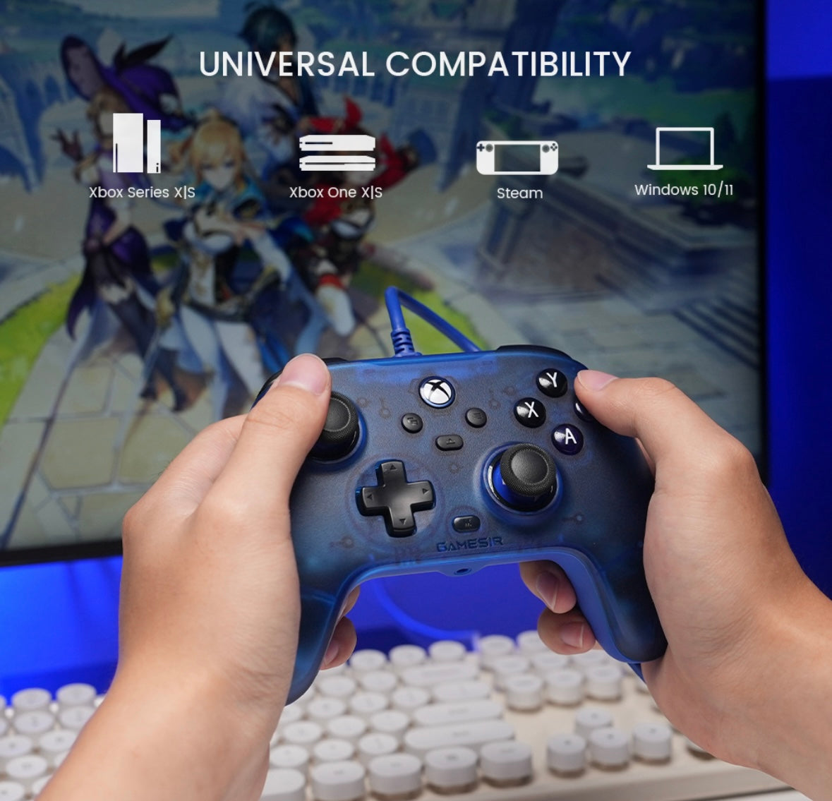 Controlador Gamesir T7 Para Pc/xbox Con Efecto Hall Stick Color Azul