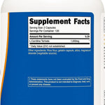 Carnitina Tartrato 1000 Mg , 240 Cápsulas, Mayor Energía Sabor Natural