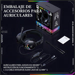 Auriculares profesionales para jugadores Onikuma X31 Rgb negros