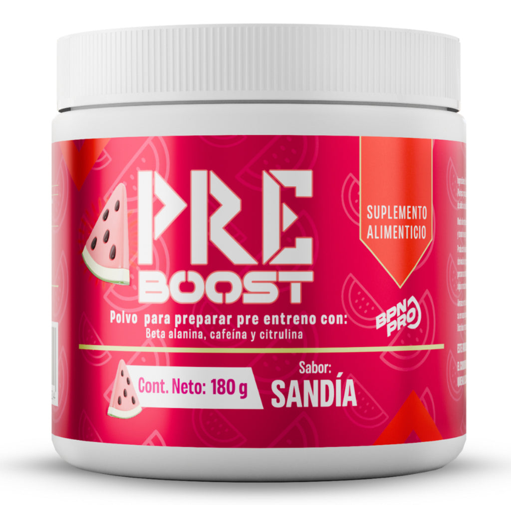 Pre Entreno, Cafeína, Beta Alanina, L-arginina, Arándano, Betabel, Melena De León | Mejora Energía, Resistencia, Concentración Y Rendimiento Deportivo, Pre Workout | Pre Boost Bpn Pro Sabor Sandía