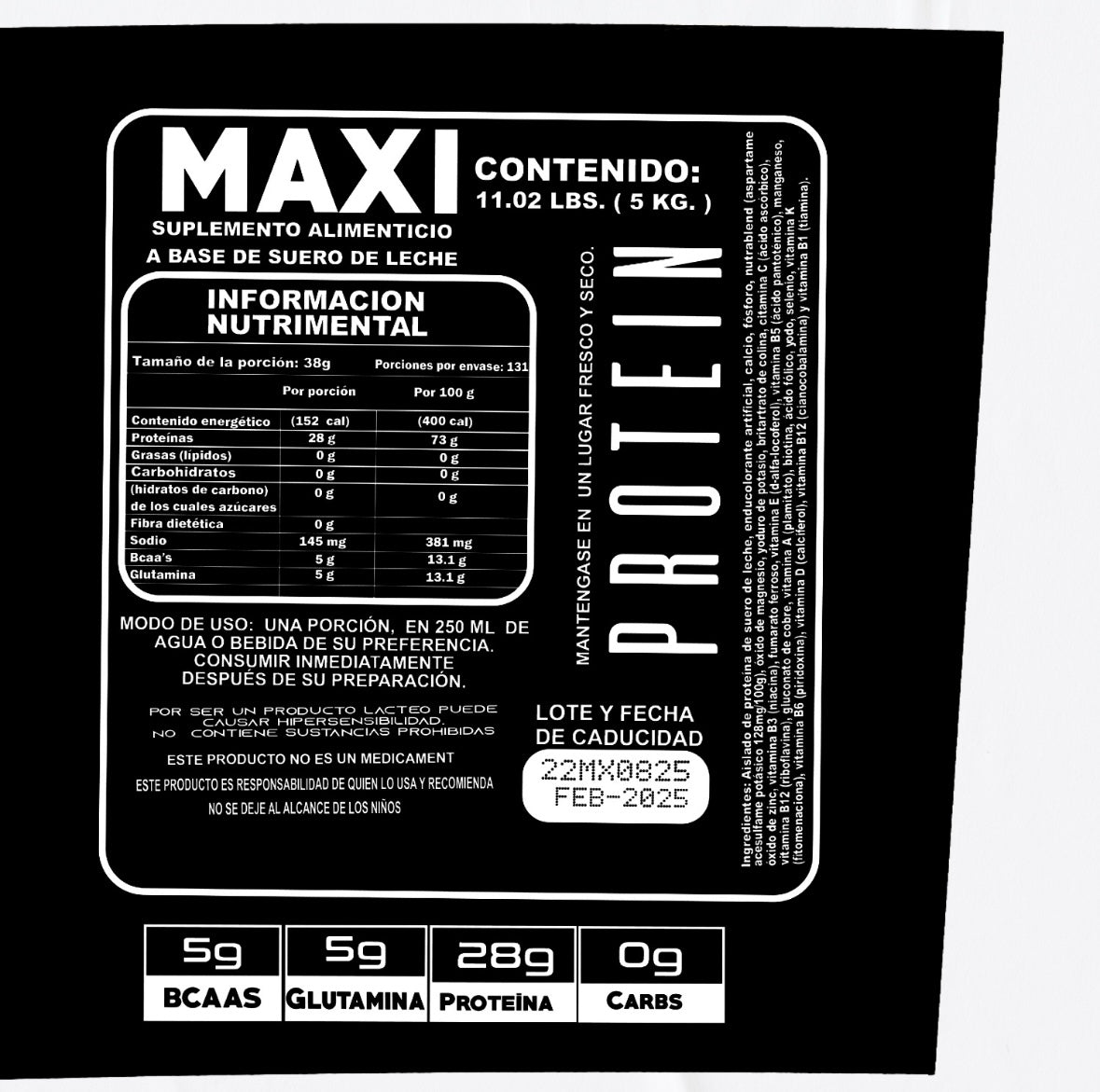 Maxi Proteína Whey Hidrolizada Isolate 5 Kg Varios Sabor Chocolate