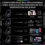 Auriculares profesionales para jugadores Onikuma X31 Rgb negros